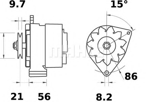 MAHLE ORIGINAL MG 187 Alternator